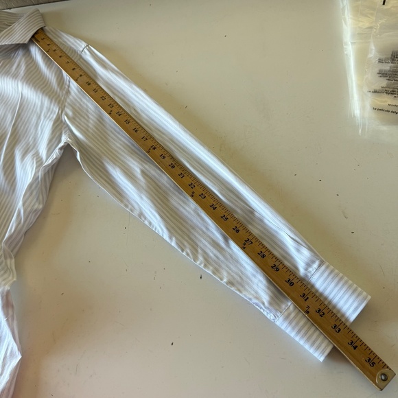 SuitSupply Cotton Tencel Light Gray Long Sleeve Button Dress Shirt 17 Extra SLIM - Picture 7 of 9